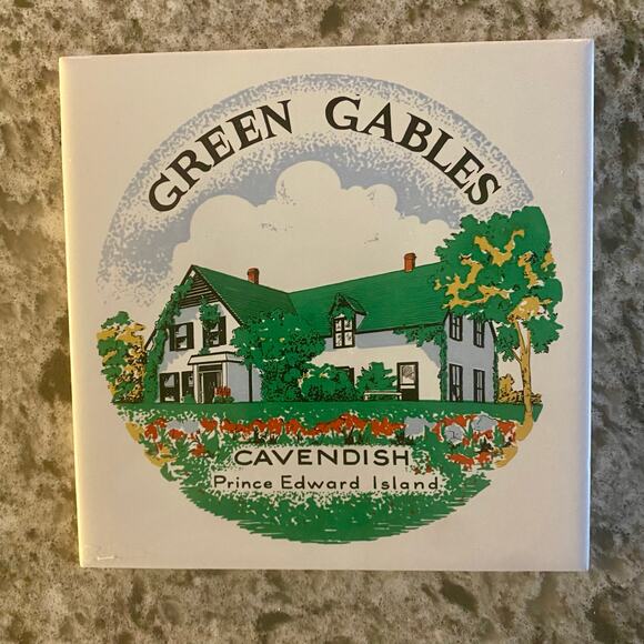 Vtg Collector Ceramic Trivet 6 x 6 Green Gables Cavendish Prince Edward Island - Picture 1 of 5
